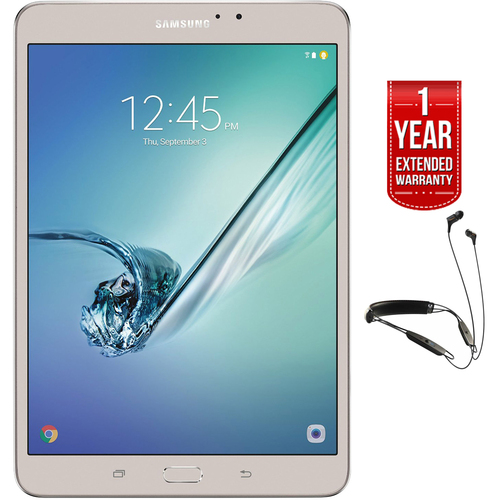 Samsung Galaxy Tab S2 8` Wi-Fi Tablet Gold/32GB + R6 Earbuds + Extended Warranty