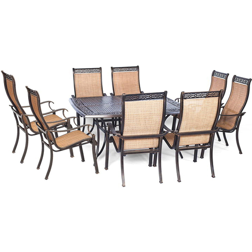 Hanover Manor 9-Piece Dinning Set with 60-In. Square Table - MANDN9PCSQ