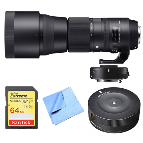 Sigma 150-600mm F5-6.3 Contemporary Nikon Lens, Teleconverter, and Dock Bundle