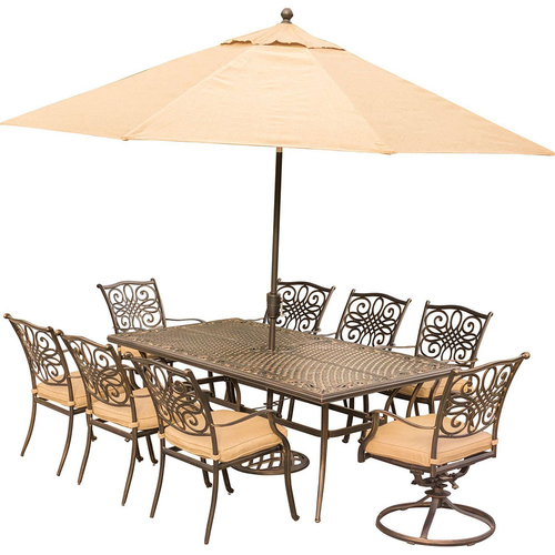 Hanover Traditions 9-Piece Dining Set in Tan - TRADDN9PCSW2-SU