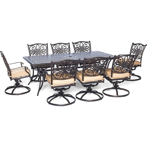 Hanover Traditions 9-Piece Dinning Set with Swivel Chairs - TRADDN9PCSW-8