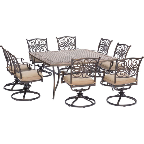 Hanover Traditions 9-Piece Square Dining Set - TRADDN9PCSWSQ-8