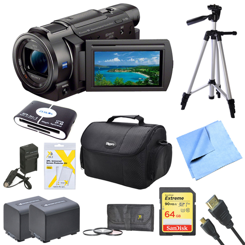 Sony FDR-AX33/B - 4K Camcorder with 1/2.3` Sensor (Black) Deluxe Bundle
