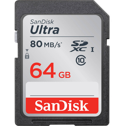 Ultra SDXC 64GB UHS Class 10 Memory Card, Up to 80MB/s Read Speed