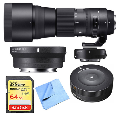Sigma 150-600mm F5-6.3 Contemporary Lens, Teleconverter, Dock for Canon/Sony E Mount