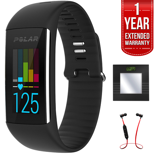 Polar A360 Fitness Tracker w/ Wrist H.Rate Monitor+B.tooth Scale & Headphone Kit