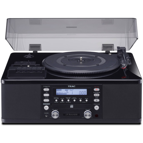 Teac LP-R660USB-PB Turntable w/ USB, CD Recorder, Cassette Deck & AM/FM Tuner (Black)