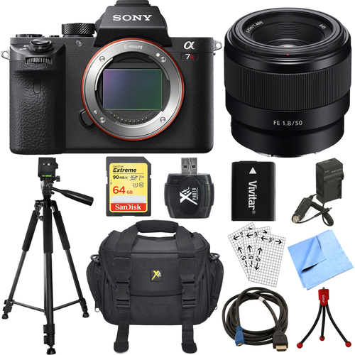 Sony a7R II Mirrorless Interchangeable Lens Camera w/ 50mm Lens Accessory Bundle