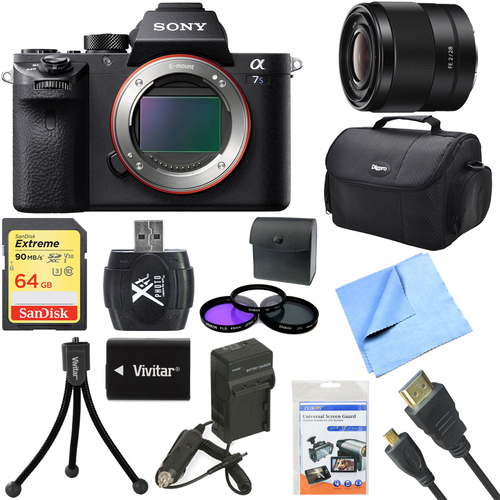 Sony a7S II Full-frame Mirrorless Interchangeable Lens Camera Body 28mm Lens Bundle