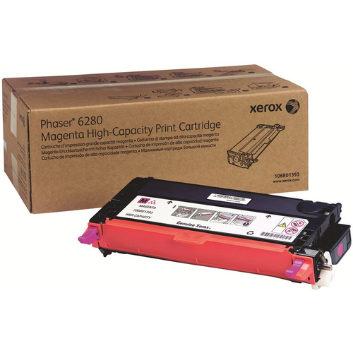 Xerox Magenta High Capacity Print Cartridge for Phaser 6280 - 106R01393