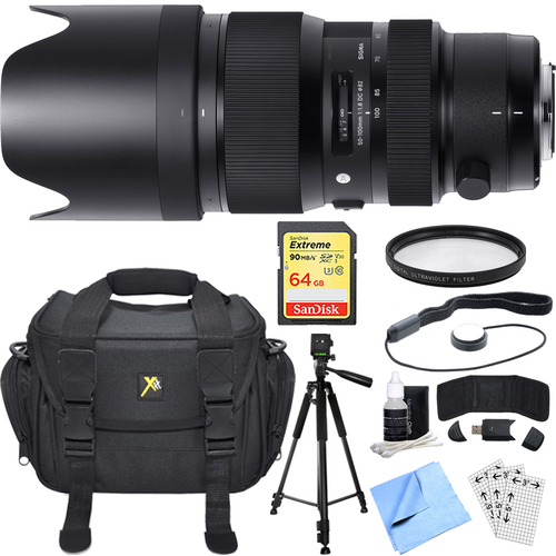 Sigma 50-100mm f/1.8DC HSM Lens for Nikon Mount Essential Accessory Deluxe Bundle