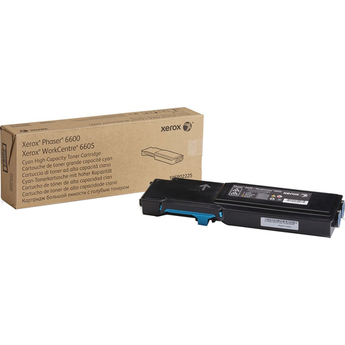 Xerox High Capacity Cyan Toner Cartridge for Phaser 6600 WorkCentre 6605 - 106R02225