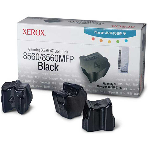 Xerox Phaser 8560/8560MFP Black Solid Ink Pack (3 Sticks) - 108R00726