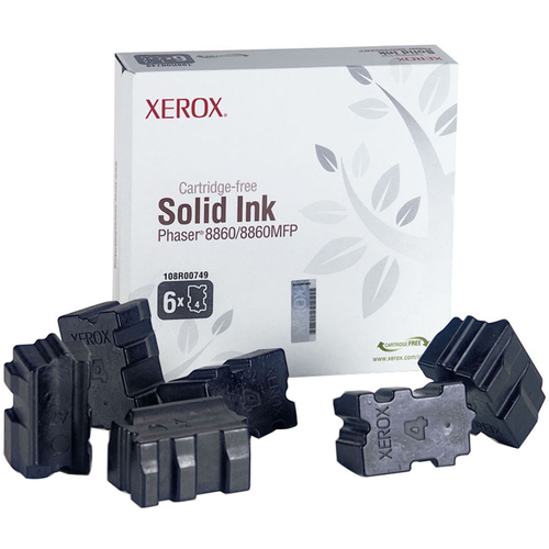 Xerox Phaser 8860/8860MFP Black Solid Ink Pack (6 Sticks) - 108R00749