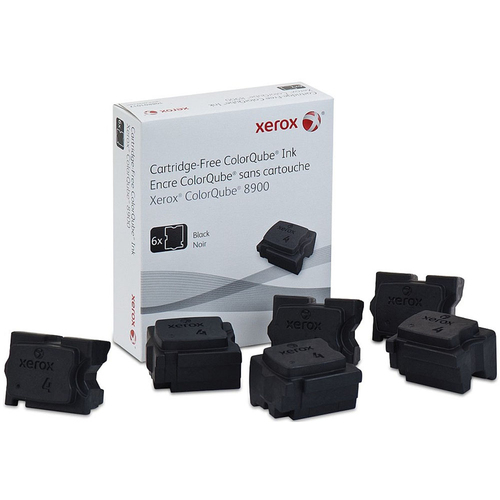 XEROX SUPPLIES ColorQube 8900 Black Solid Ink Pack (6 Sticks) - 108R01017
