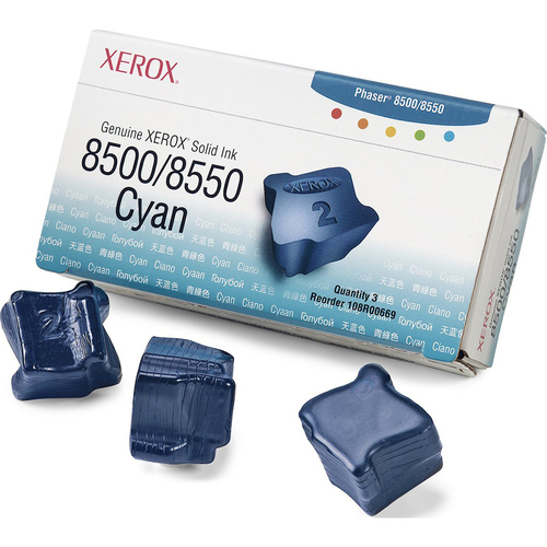 Xerox Solid Ink 8500/8550 Cyan (3 Sticks) - 108R00669