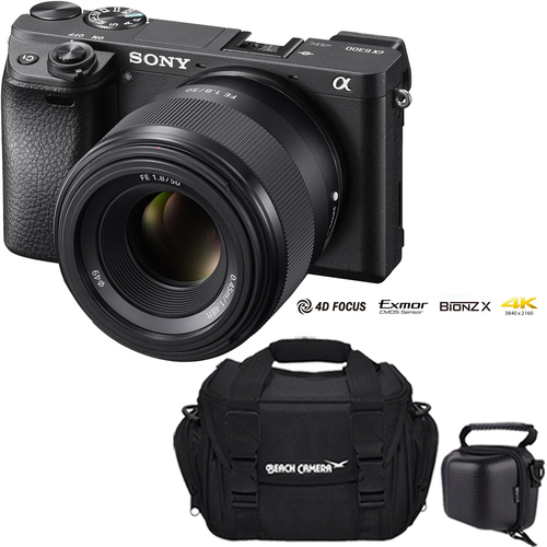 Sony ILCE-6300 a6300 4K Mirrorless APS-C Digital Camera with FE 50mm F1.8 Prime Lens