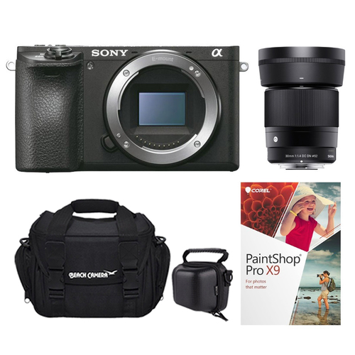 Sony a6500 Mirrorless Camera Body + Sigma 30mm f/1.4 DC DN Lens (Ships in 2-5 days)