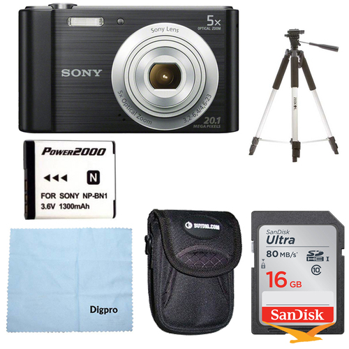 Sony DSC-W800 Point and Shoot Digital Still Camera Black Kit
