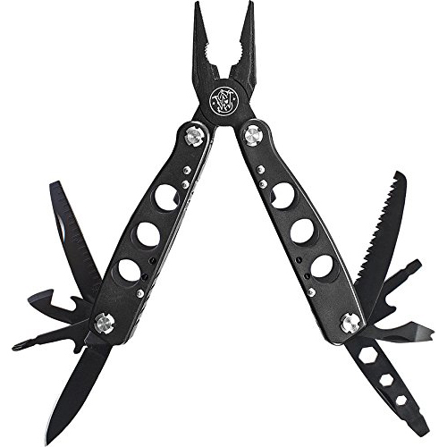 Smith & Wesson SWMT1CP 15 Function Multi-Tool with Spring Loaded Pliers, Outboard Components