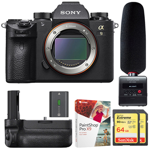 Sony Alpha a9 Mirrorless Lens Digital Camera Body + Audio Recorder & Mic Kit