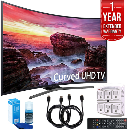 Samsung UN55MU6490FXZA Curved 54.6` LED 4K UHD SmartTV (2017) w/ Extended Warranty Kit