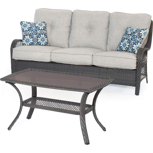 Hanover Orleans2pc Seating Set: Sofa and Coffee Table