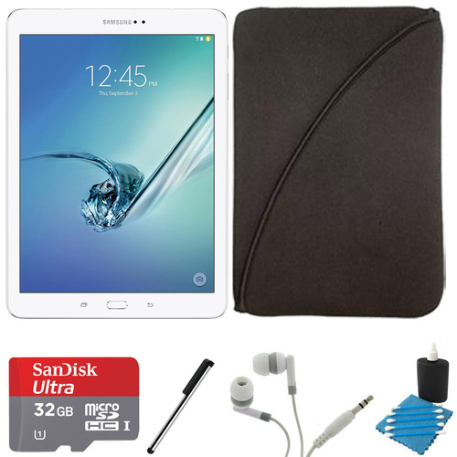 Samsung Galaxy Tab S2 9.7-inch Wi-Fi Tablet (White/32GB) 32GB MicroSDHC Card Bundle