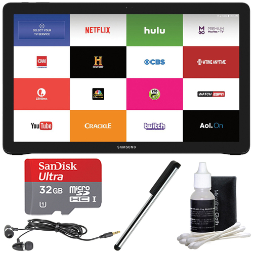 Samsung Galaxy View 18.4` 32GB Wi-Fi Tablet - Black - 32GB MicroSDHC Memory Card Bundle