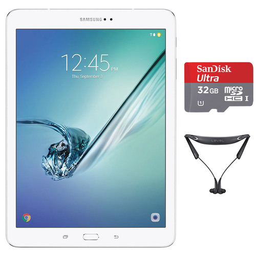 Samsung Galaxy Tab S2 9.7` Wi-Fi Tablet (White/32GB) w/ Headphone Bundle