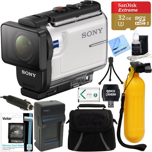 Sony HDR-AS300 Action Cam + 32GB Memory Card & Accessory Bundle