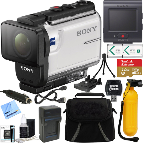 Sony HDR-AS300R Action Cam + Live View Remote & 32GB Accessory Bundle