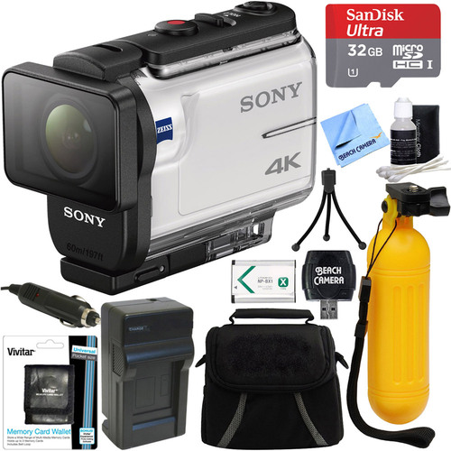Sony FDR-X3000 4K Wi-Fi GPS Action Camera w/ Balanced Optical SteadyShot 32GB Bundle