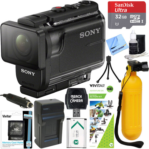 Sony HDR-AS50/B Full HD Action Cam + Outdoor Action Kit & Memory Bundle