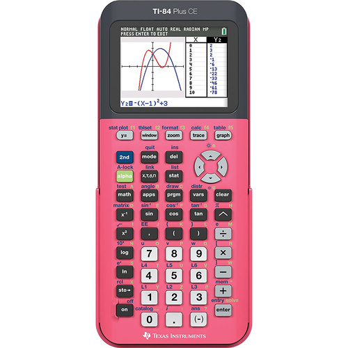 Texas Instruments TI 84 Plus CE Graphing CORAL