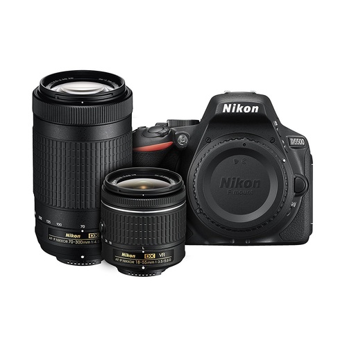 Nikon Refurbished D5500 Digital SLR Camera Kit w/ 18-55mm VR II Lens and 70-300mm Lens