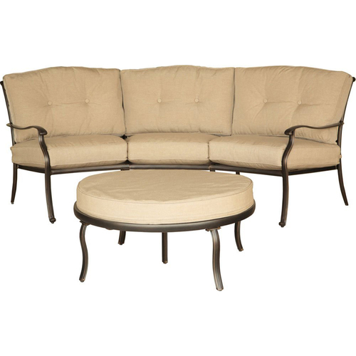 Hanover Traditions 2pc Seating Set: One Crescent Sofa and One Cushion Ottoman