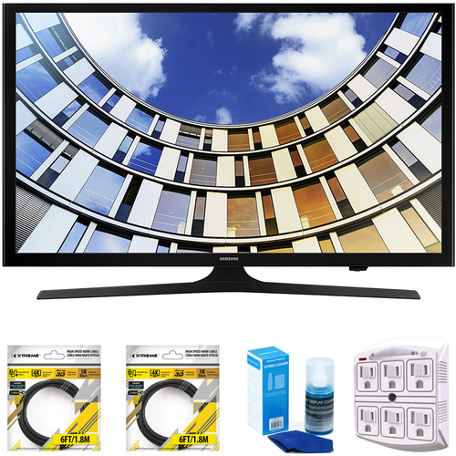 Samsung Flat 40` LED 1920x1080p 5 Series Smart TV 2017 Model w/ Cleaning Bundle