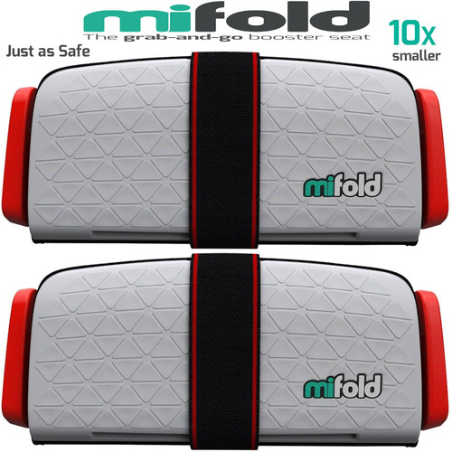 Mifold 2-Pack MF01-US/COM Grab-and-Go Car Booster Seat (Pearl Grey)