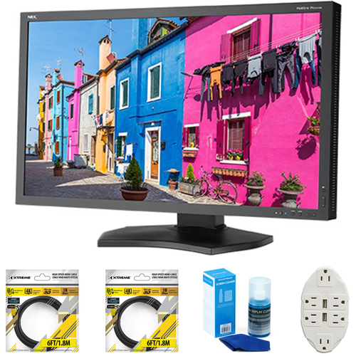 NEC 32` UHD Color Accurate Desktop Monitor with Cleaning Bundle