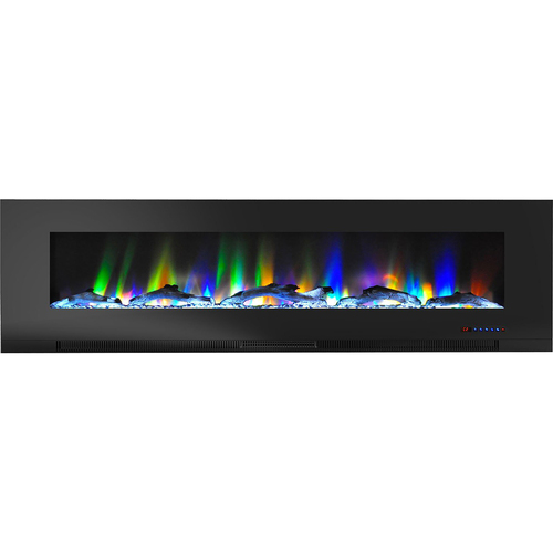 Cambridge 60  Color Changing Wall Mount Fireplace with Logs