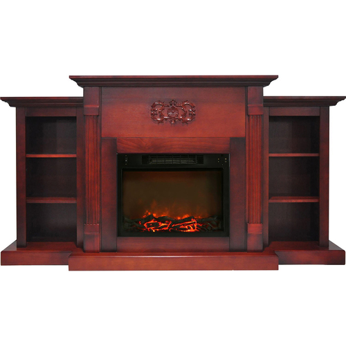 Cambridge 72.3 x15 x33.7  Sanoma Fireplace Mantel with Logs Insert