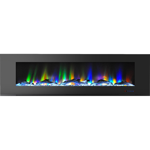 Cambridge 72  Color Changing Wall Mount Fireplace with Logs