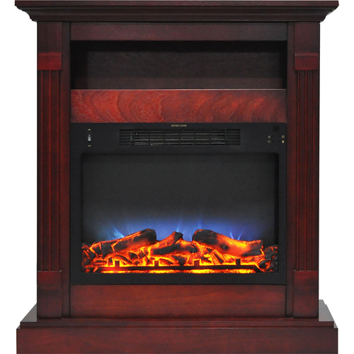 Cambridge 33.9 x10.4 x37  Sienna Fireplace Mantel with LED Insert Cherry