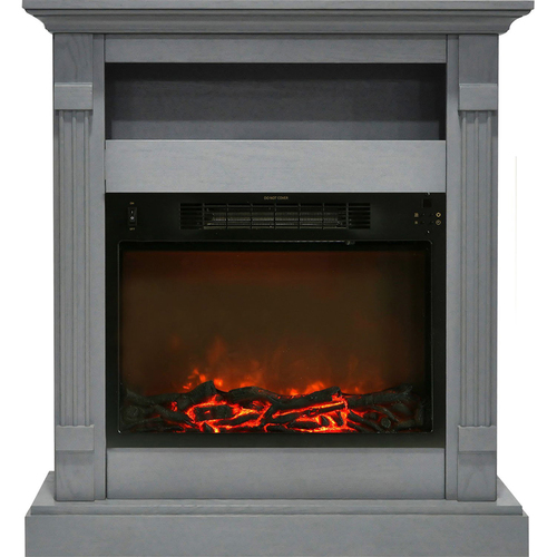 Cambridge 33.9 x10.4 x37  Sienna Fireplace Mantel with Log Insert