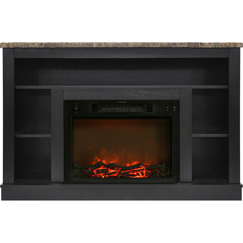 Cambridge 47.2 x15.7 x32.5  Seville Fireplace Mantel with Log Insert Black Coffee