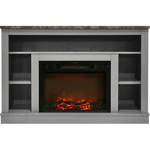 Cambridge 47.2 x15.7 x32.5  Seville Fireplace Mantel with Log Insert