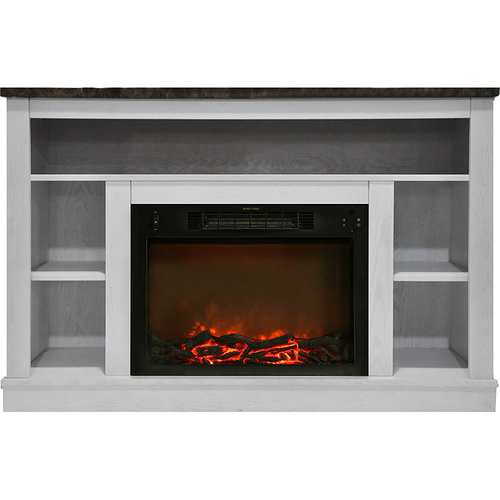 Cambridge 47.2 x15.7 x32.5  Seville Fireplace Mantel with Insert White
