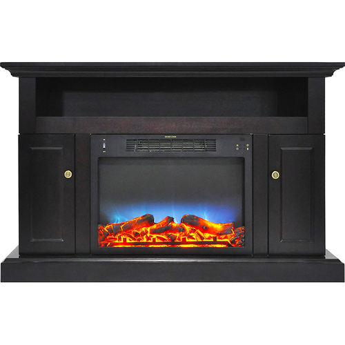Cambridge Sorrento Fireplace Mantel with LED Insert in Black Coffee (dims47.2 x15.7 x30.7)