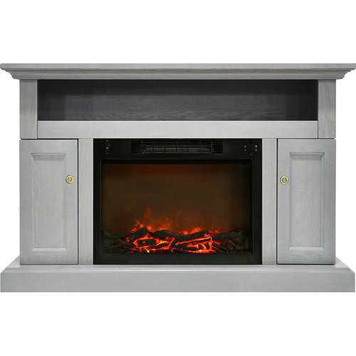 Cambridge 47.2 x15.7 x30.7  Sorrento Fireplace Mantel with Log Insert Grey